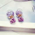 Flower Glass Ball Stars Quicksand Earring - Oh Yours Fashion - 5
