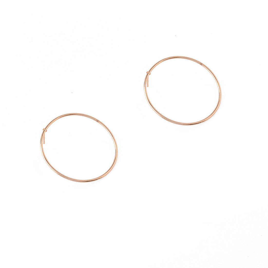 Contracted Joker Copper Smooth Circle Earrings - Oh Yours Fashion - 1