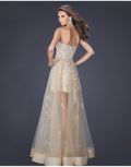 Strapless Lace Fashion Slim Fit Long Evening Dress - Oh Yours Fashion - 4