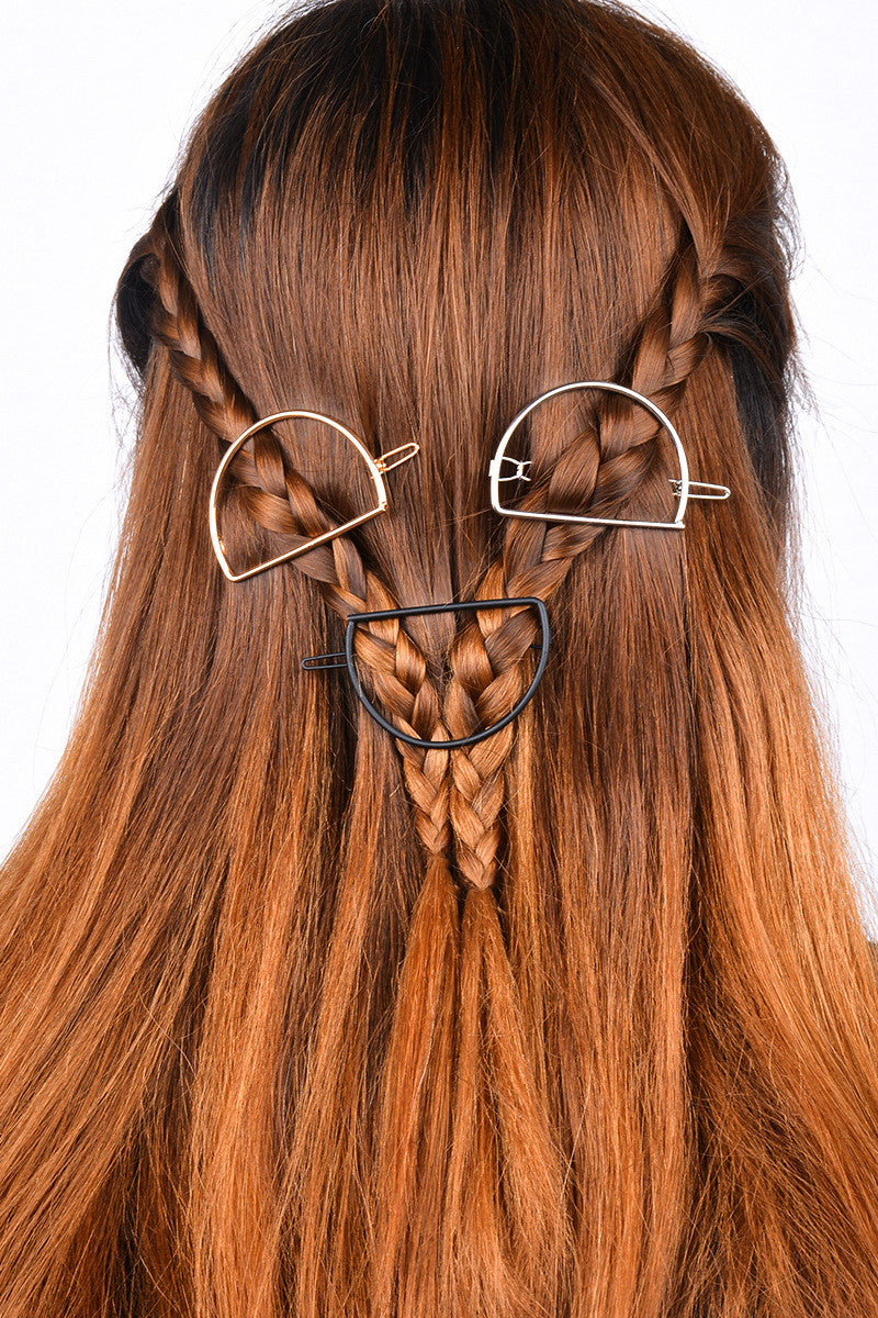 Simple D Shape Women's Hairpin - Oh Yours Fashion - 3