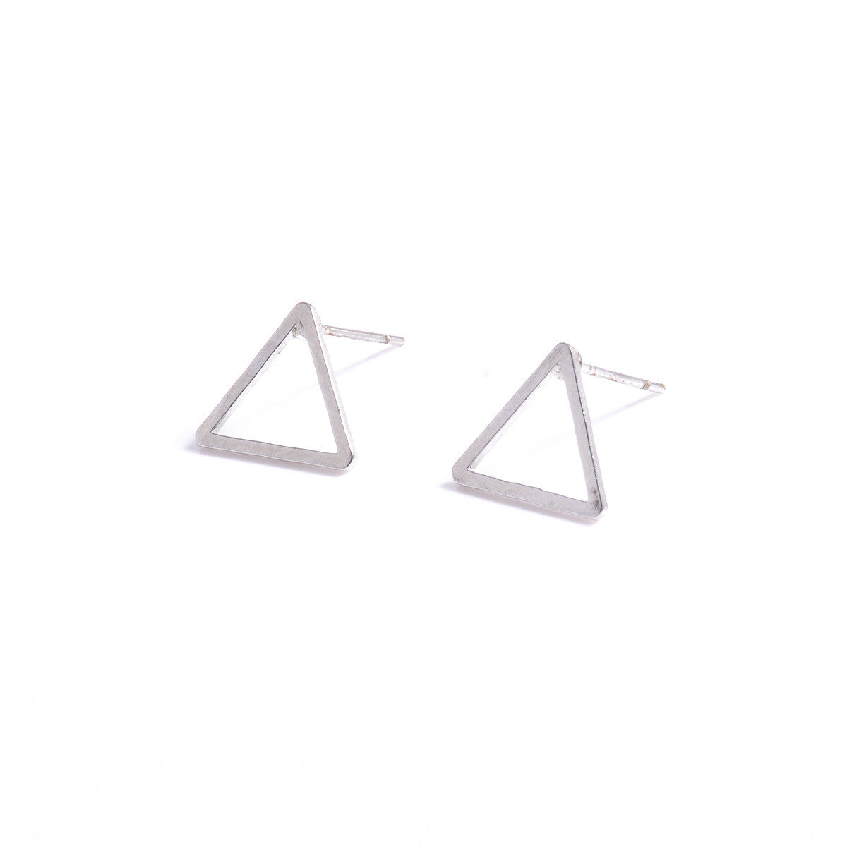 Joker Copper Smooth Triangle Earrings - Oh Yours Fashion - 2
