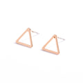 Joker Copper Smooth Triangle Earrings - Oh Yours Fashion - 3