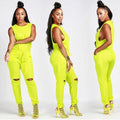 Backless Sexy Scoop Bandage Hollow Out Jumpsuits - OhYoursFashion - 5