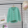 Cardigan Pure Color Elbow Patch Knit Sweater - Oh Yours Fashion - 3