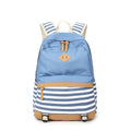 Stripe Print Fashion Canvas Backpack School Travel Bag - Oh Yours Fashion - 5