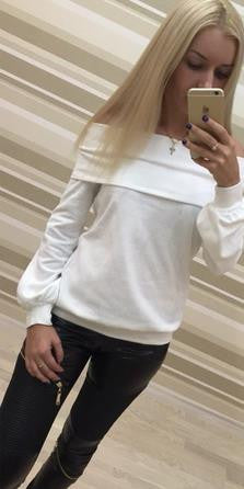 Off-shoulder Strapless Long Sleeves Pure Color Casual Blouse - Oh Yours Fashion - 2