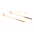 Copper Strip Tassel Earrings - Oh Yours Fashion - 2