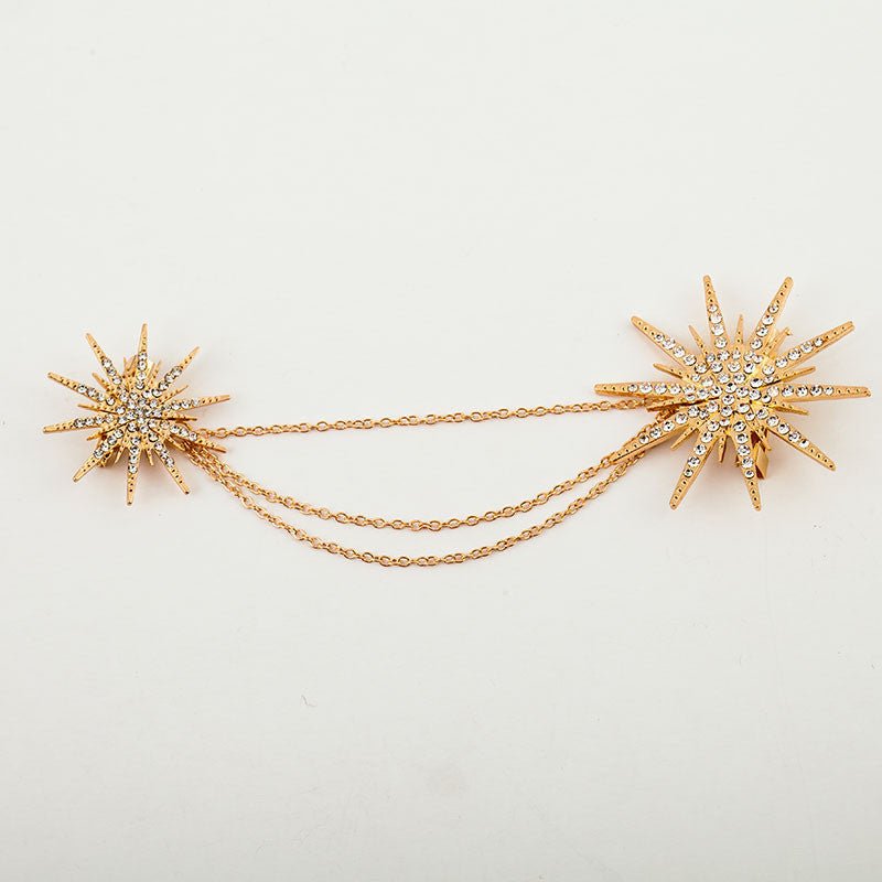 Exaggerated Star Tassel Chain Brooch - Oh Yours Fashion - 1