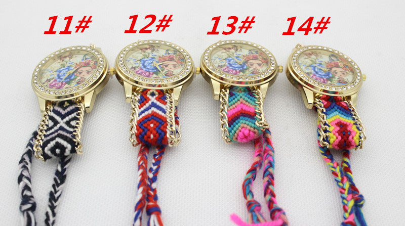 Flower Beauty Print Woven Strap Watch - Oh Yours Fashion - 6