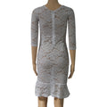 White Lace 1/2 Sleeve Perspective Short Bodycon Dress - Oh Yours Fashion - 6