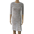 White Lace 1/2 Sleeve Perspective Short Bodycon Dress - Oh Yours Fashion - 5
