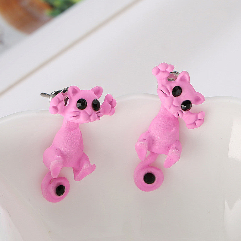 Creative Lovely Cat Stud Earrings - Oh Yours Fashion - 11