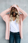 Candy Color Open Hooded Short Cardigan Coat