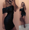 Sexy Strapless Bodycon Lace Short Dress - Oh Yours Fashion - 5