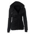 Slide Zipper Pure Color Hooded Lapel Hoodie - Oh Yours Fashion - 6