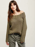 Sexy Off Shoulder Loose Knitting Sweater - Oh Yours Fashion - 3