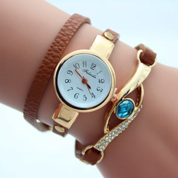 Gem Diamond-Encrusted Bracelet Watch - Oh Yours Fashion - 1