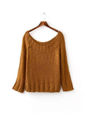 Sexy Off Shoulder Loose Knitting Sweater - Oh Yours Fashion - 8