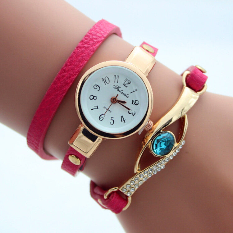 Gem Diamond-Encrusted Bracelet Watch - Oh Yours Fashion - 6