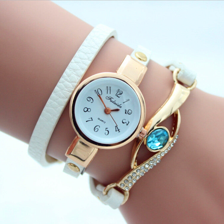 Gem Diamond-Encrusted Bracelet Watch - Oh Yours Fashion - 1