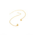 Simple Geometric Copper Pearl Tassel Earrings - Oh Yours Fashion - 2