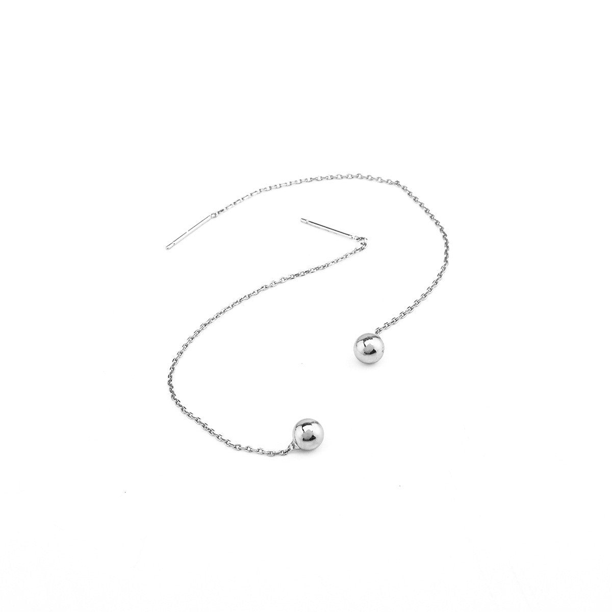 Simple Geometric Copper Pearl Tassel Earrings - Oh Yours Fashion - 4