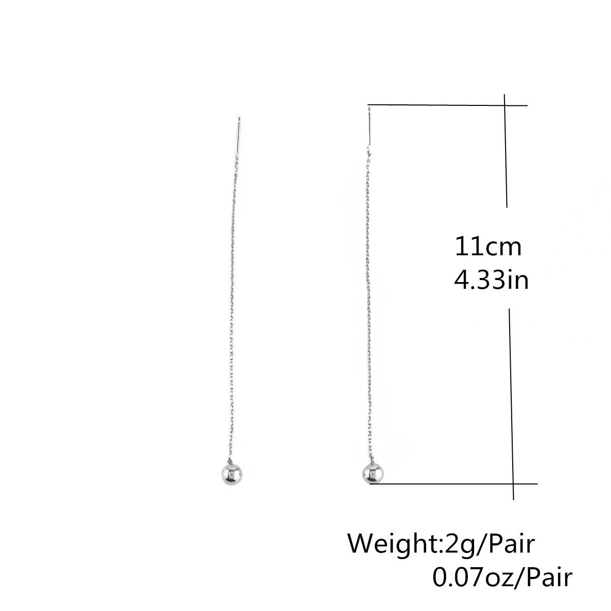 Simple Geometric Copper Pearl Tassel Earrings - Oh Yours Fashion - 5