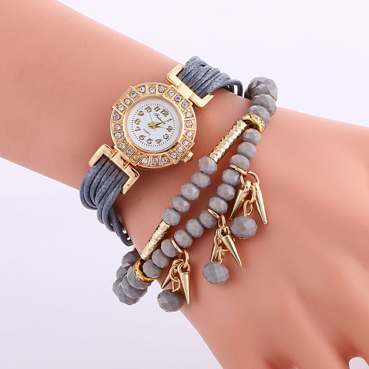 Classic Small Dial Beads String Watch - Oh Yours Fashion - 8