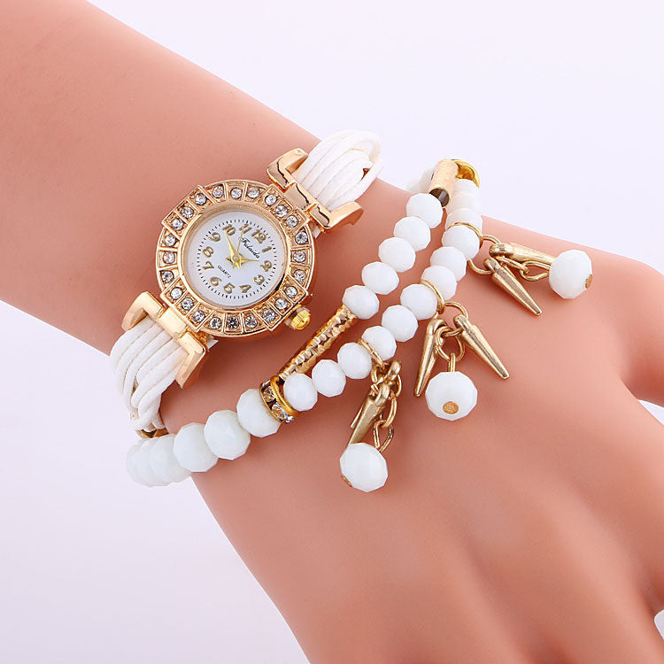 Classic Small Dial Beads String Watch - Oh Yours Fashion - 1
