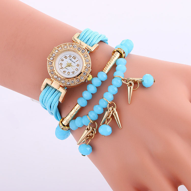 Classic Small Dial Beads String Watch - Oh Yours Fashion - 1