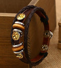 Personality Manually Crystal Woven Leather Bracelet - Oh Yours Fashion - 6