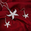 2016 Female Necklace and Earrings Silver Starfish Jewelry Set - Oh Yours Fashion - 3