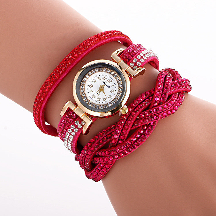 Double Color Twist Around Bracelet Watch - Oh Yours Fashion - 9