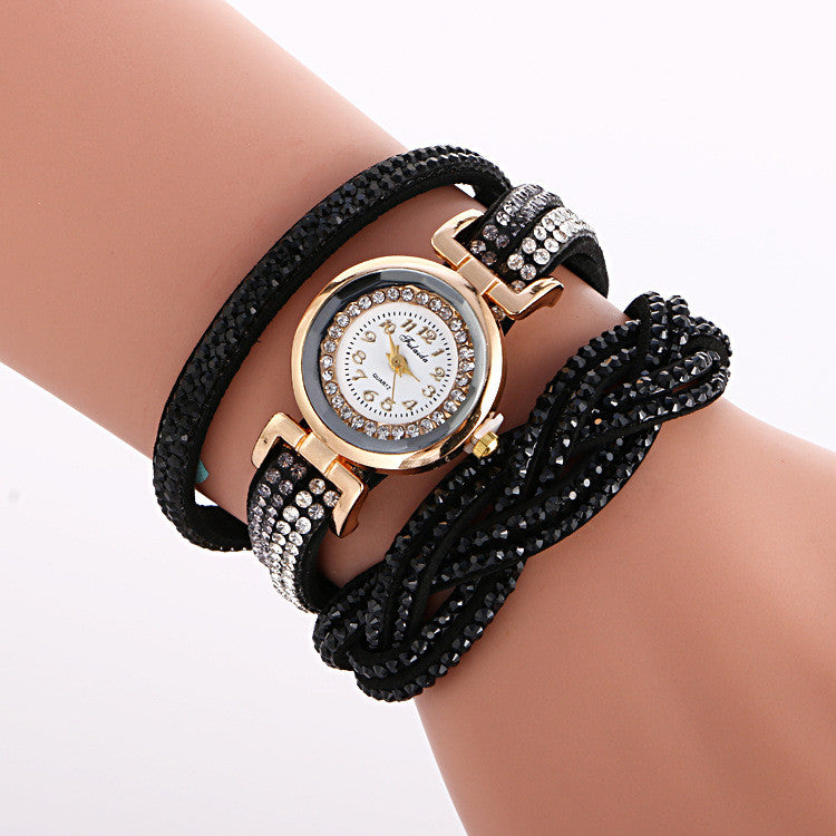 Double Color Twist Around Bracelet Watch - Oh Yours Fashion - 4