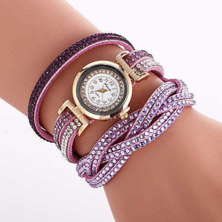 Double Color Twist Around Bracelet Watch - Oh Yours Fashion - 6