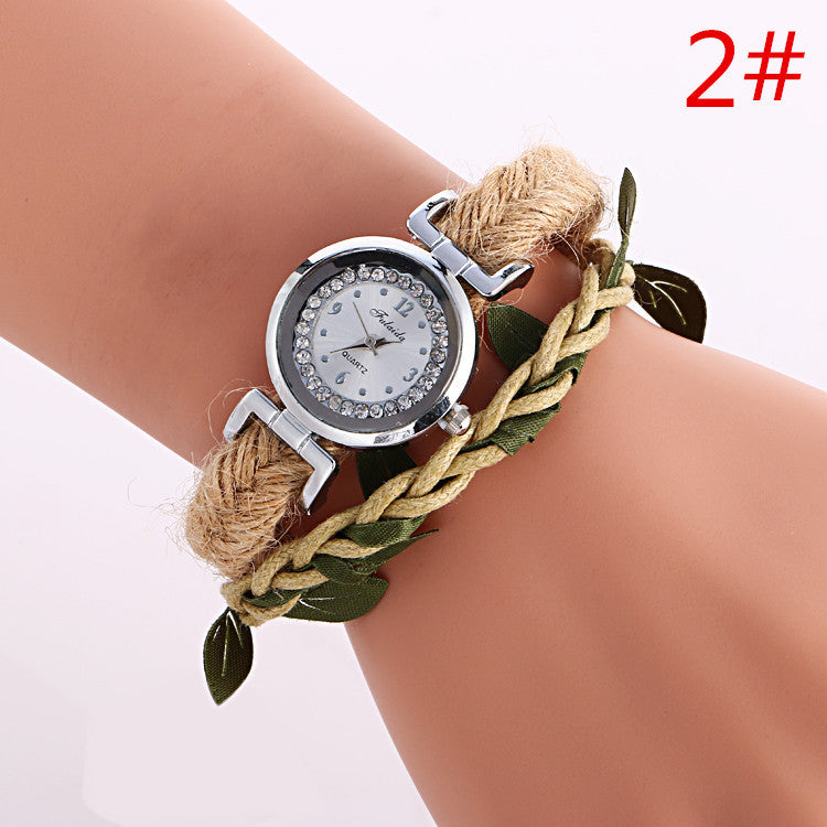 Adjustable Leaves Woven Watch - Oh Yours Fashion - 1