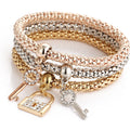 Crystal Diamond Key Lock Bounce Bracelet - Oh Yours Fashion - 1
