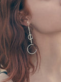Chic Double Circle Tassels Earrings - Oh Yours Fashion - 3