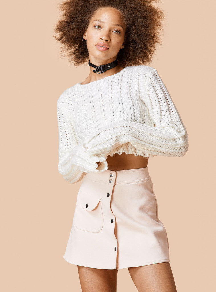 Sexy Long Sleeve Ribbed Crop Top Sweater - Oh Yours Fashion - 4