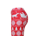 Reindeer Snow Print Women Christmas Red Skinny Legging