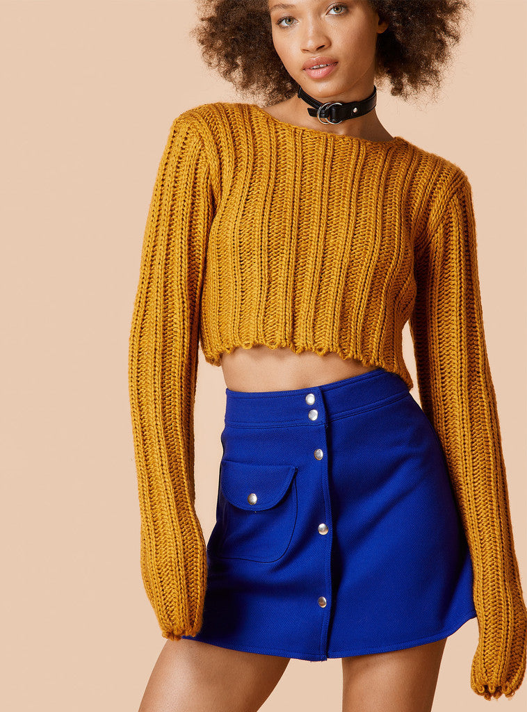Sexy Long Sleeve Ribbed Crop Top Sweater - Oh Yours Fashion - 7