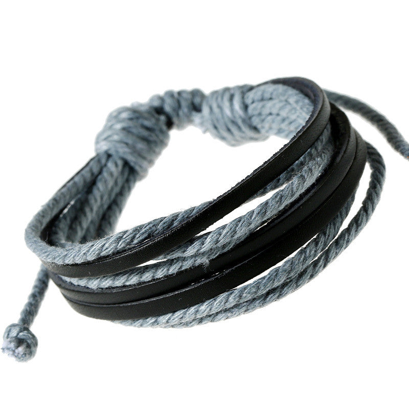 Leisure Hand Woven Leather Bracelet - Oh Yours Fashion - 7