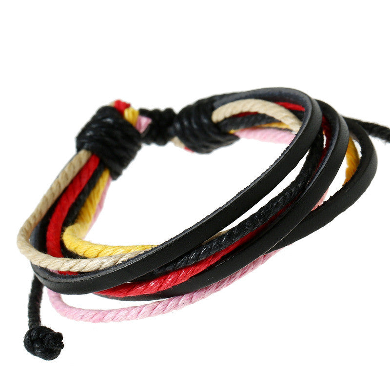 Leisure Hand Woven Leather Bracelet - Oh Yours Fashion - 5