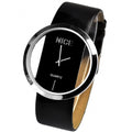 Synthetic Leather Transparent Dial Lady Wrist Watch - Oh Yours Fashion - 2