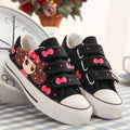 Sweet Velcro Hand-Painted Print Canvas Sneakers - Oh Yours Fashion - 4