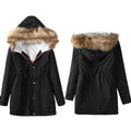 Wool Hooded Long Sleeves Thick Slim Cotton Coat - Oh Yours Fashion - 6