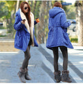 Hooded Thick Slim Casual Plus Size Mid-length Coat - Oh Yours Fashion - 6