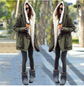 Hooded Thick Slim Casual Plus Size Mid-length Coat - Oh Yours Fashion - 7