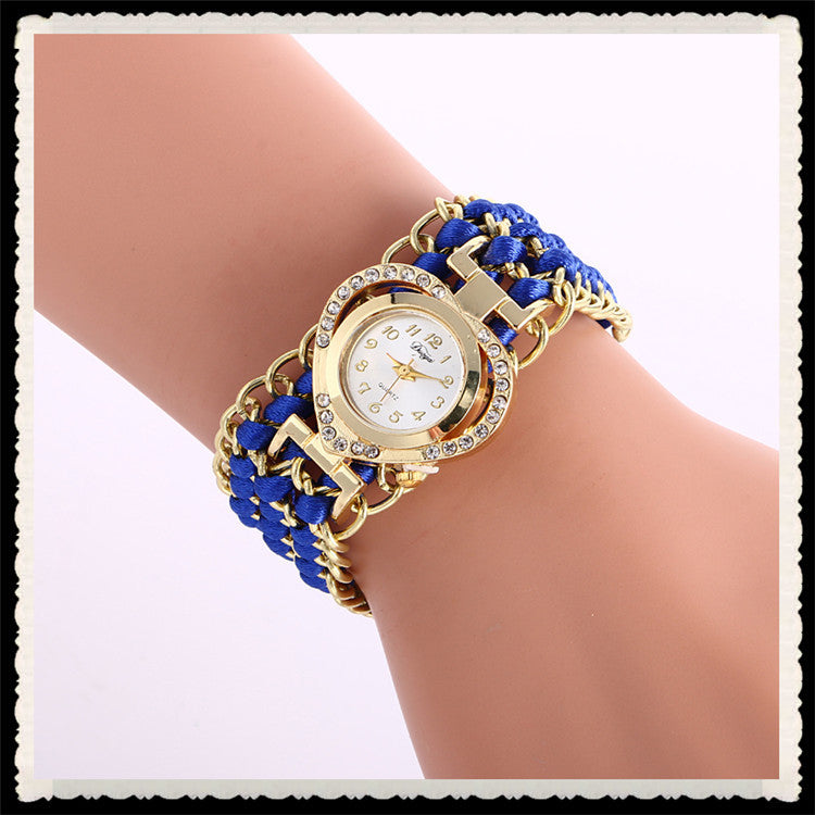Personality Crystal Heart Adjustable Woven Watch - Oh Yours Fashion - 6