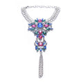 Dazzle Colour Alloy Jewel-Embeded Anklet - Oh Yours Fashion - 3